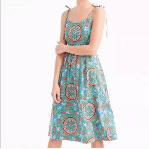 J. Crew Drake’s of London Tie Shoulder Dress